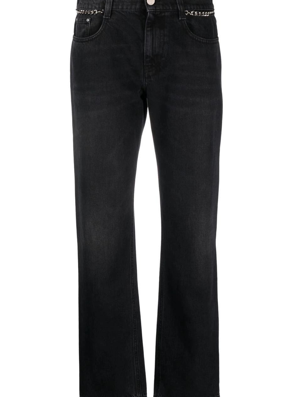Affordable McCartney Falabella Women Stella jeans chain-embellished slim-leg 0423